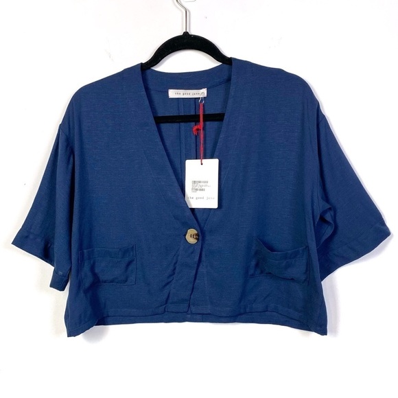 The Good Jane Anchor Blue Molly Top In Navy Size 6 - Picture 1 of 6